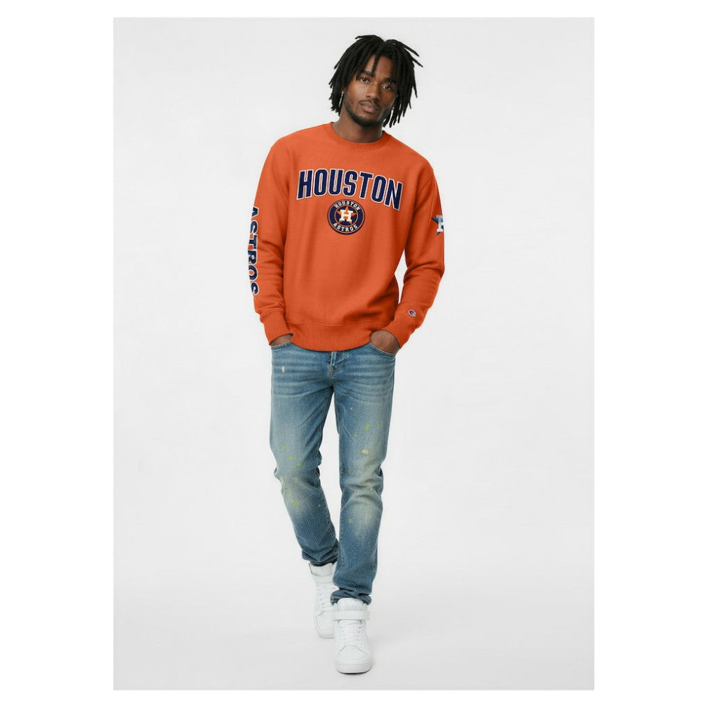 Houston Astros Champion Reverse Weave Chenille Sweatshirt Orange
