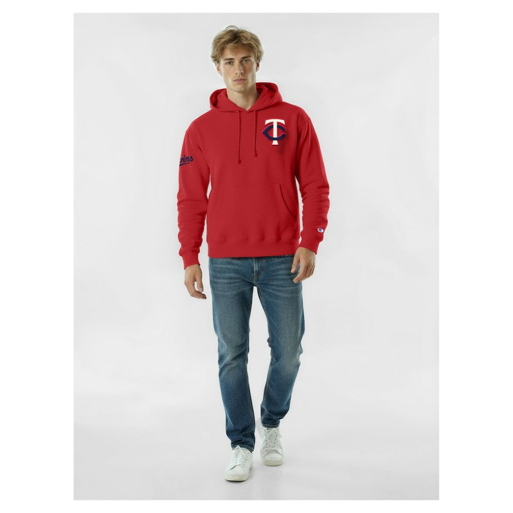 Minnesota Twins Champion Reverse Weave Chenille Hoodie Red