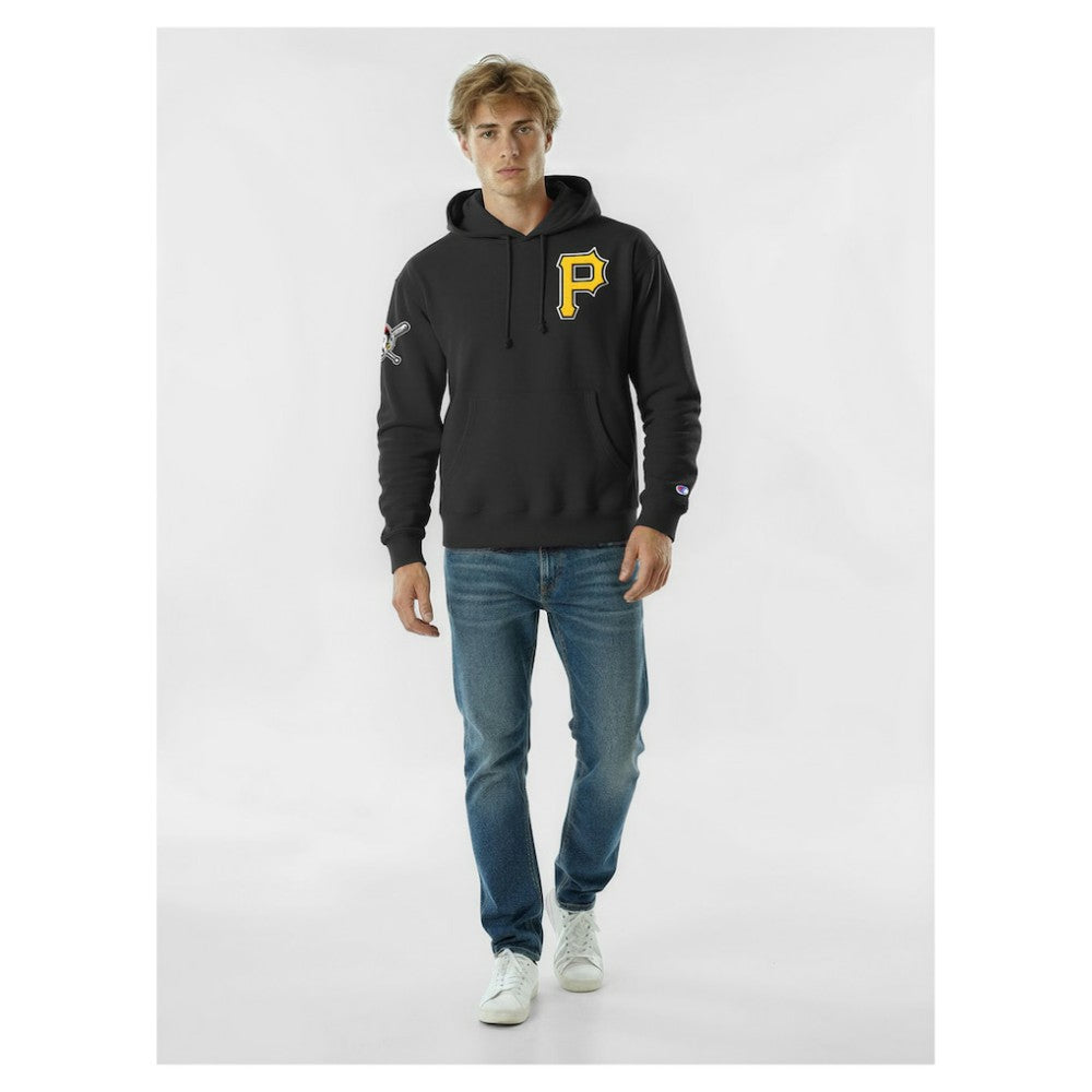 Pittsburgh Pirates Champion Reverse Weave Chenille Hoodie Black