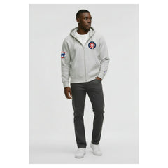 Chicago Cubs Champion Reverse Weave Chenille Full-Zip Hoodie Gray