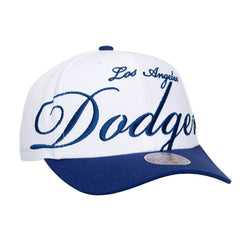 Los Angeles Dodgers Unisex XL Script Pro Crown Snapback Hat White/Royal