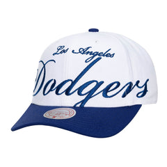 Los Angeles Dodgers Unisex XL Script Pro Crown Snapback Hat White/Royal