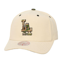 Los Angeles Dodgers Unisex Camo Logo Pro Crown Snapback Hat Cream