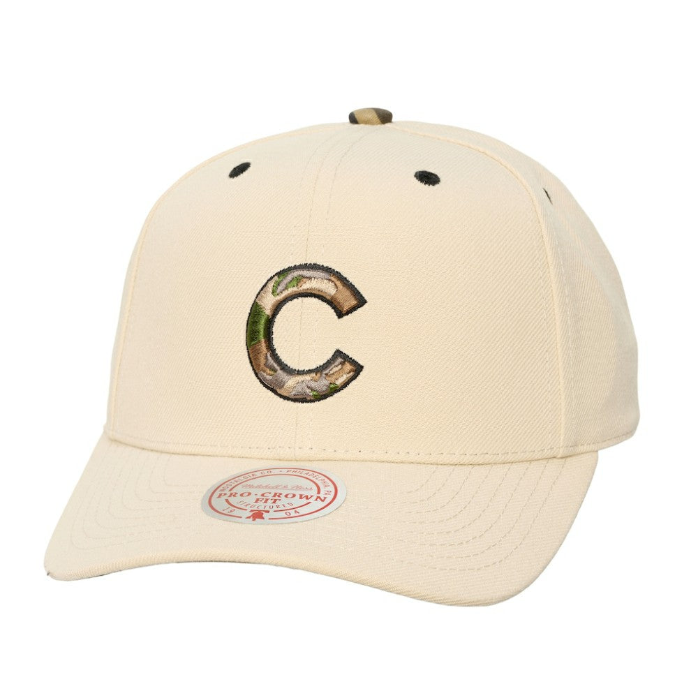Chicago Cubs Unisex Camo Logo Pro Crown Snapback Hat Cream