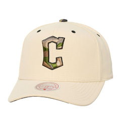 Cleveland Guardians Unisex Camo Logo Pro Crown Snapback Hat Cream