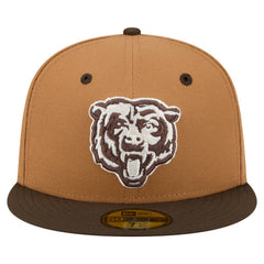 Chicago Bears New Era Two-Tone Walnut 59FIFTY Fitted Hat - Light Brown/Dark Brown on sale