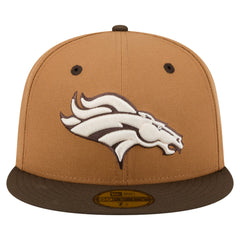 Denver Broncos New Era Two-Tone Walnut 59FIFTY Fitted Hat - Light Brown/Dark Brown outlet