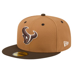Houston Texans New Era Two-Tone Walnut 59FIFTY Fitted Hat - Light Brown/Dark Brown discount