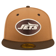 New York Jets New Era Two-Tone Walnut 59FIFTY Fitted Hat - Light Brown/Dark Brown outlet