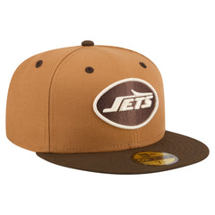 New York Jets New Era Two-Tone Walnut 59FIFTY Fitted Hat - Light Brown/Dark Brown outlet