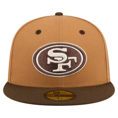 San Francisco 49ers New Era Two-Tone Walnut 59FIFTY Fitted Hat - Light Brown/Dark Brown discount