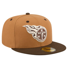 Tennessee Titans New Era Two-Tone Walnut 59FIFTY Fitted Hat - Light Brown/Dark Brown cheap