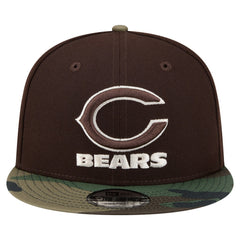 Chicago Bears Adult Burnt Wood Camo 9FIFTY Snapback Hat - Dark Brown discount