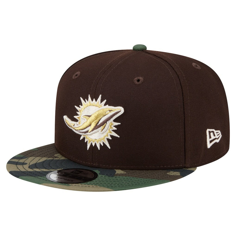 Miami Dolphins Adult Burnt Wood Camo 9FIFTY Snapback Hat - Dark Brown online