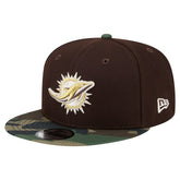 Miami Dolphins Adult Burnt Wood Camo 9FIFTY Snapback Hat - Dark Brown online