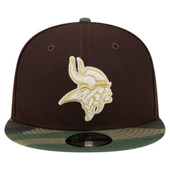 Minnesota Vikings Adult Burnt Wood Camo 9FIFTY Snapback Hat - Dark Brown sale