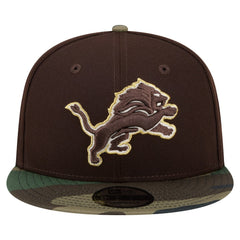 Detroit Lions Adult Burnt Wood Camo 9FIFTY Snapback Hat - Dark Brown online