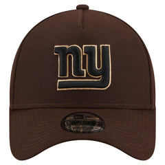 New York Giants New Era Burnt Wood A-Frame 9FORTY Adjustable Hat - Dark Brown discount