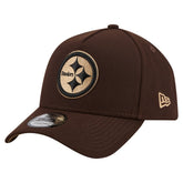 Pittsburgh Steelers New Era Burnt Wood A-Frame 9FORTY Adjustable Hat - Dark Brown online