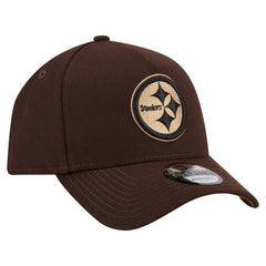 Pittsburgh Steelers New Era Burnt Wood A-Frame 9FORTY Adjustable Hat - Dark Brown online