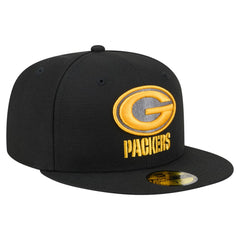 Green Bay Packers New Era Color Pop 59FIFTY Fitted Hat - Black cheap