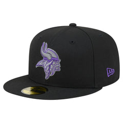 Minnesota Vikings New Era Color Pop 59FIFTY Fitted Hat - Black discount