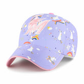 Miami Marlins Girls Youth Unicorn Clean Up Adjustable Hat Lavender