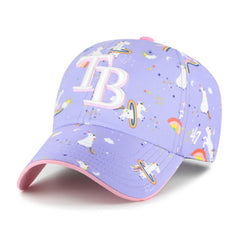 Tampa Bay Rays Girls Youth Unicorn Clean Up Adjustable Hat Lavender