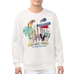Buffalo Bills Margaritaville Gameday Party Fleece Sweatshirt - Cream outlet