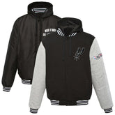 San Antonio Spurs JH Design 2014 NBA Finals Fleece Full-Zip Varsity Jacket - Black for sale