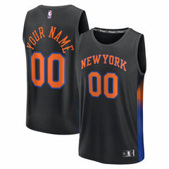 New York Knicks Fastbreak Custom Jersey - Statement Edition - Black cheap