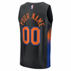 New York Knicks Youth Fastbreak Custom Jersey - Statement Edition - Black discount