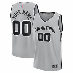 San Antonio Spurs Youth Fastbreak Custom Jersey - Statement Edition - Silver outlet