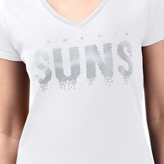 Phoenix Suns G-III 4Her by Carl Banks Women's Super-Slim-Fit Metallic Drop Lightweight V-Neck T-Shirt - White sale