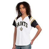 New Orleans Saints Starter Women's Game On Notch Neck T-Shirt - White outlet