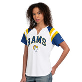Los Angeles Rams Starter Women's Game On Notch Neck T-Shirt - White cheap