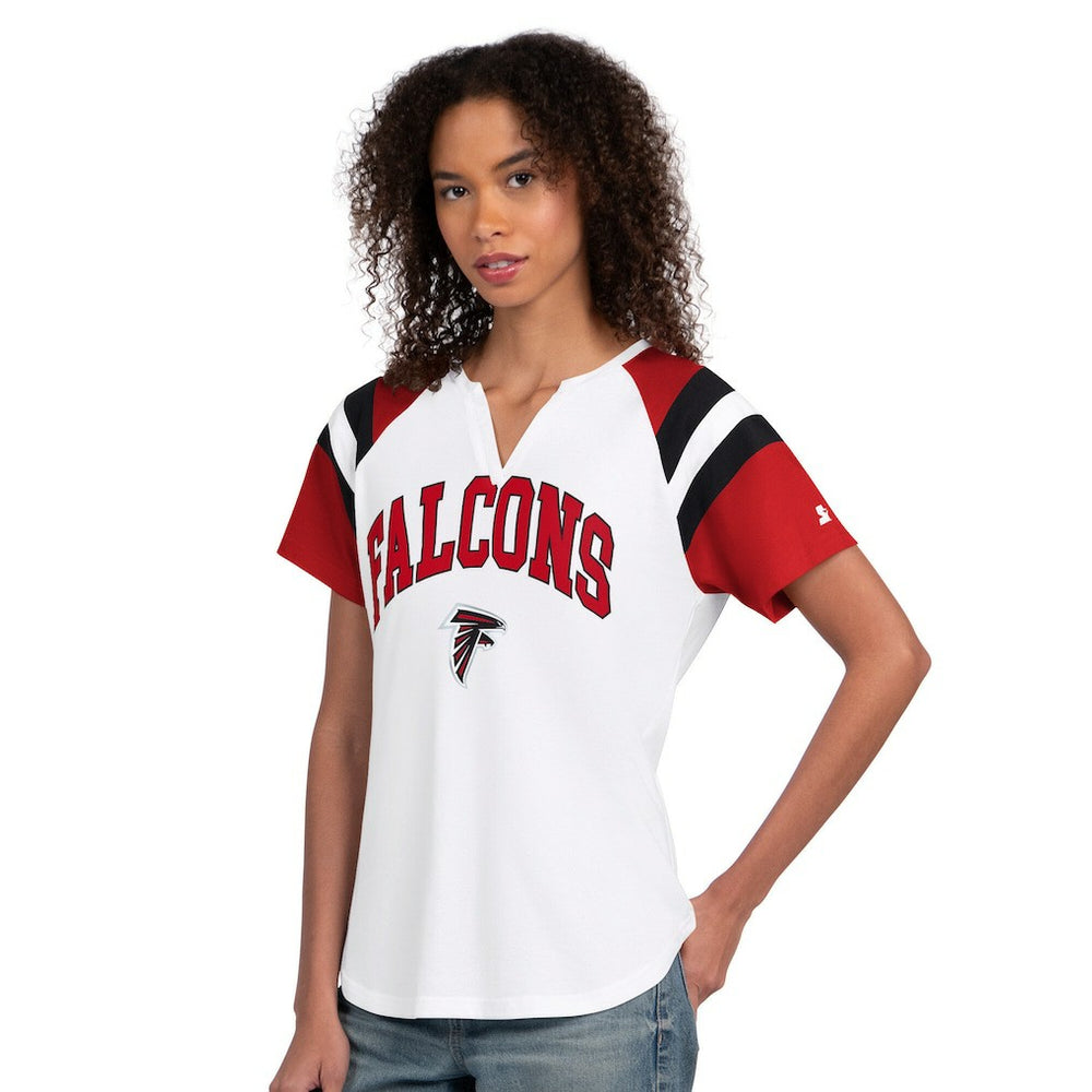 Atlanta Falcons Starter Women's Game On Notch Neck T-Shirt - White cheap