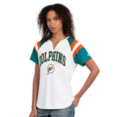 Miami Dolphins Starter Women's Game On Notch Neck T-Shirt - White sale