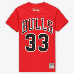 Scottie Pippen Chicago Bulls Unisex Hardwood Classics Name & Number T-Shirt sale - Red outlet