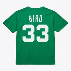 Larry Bird Boston Celtics Unisex Hardwood Classics Name & Number T-Shirt - Kelly Green sale