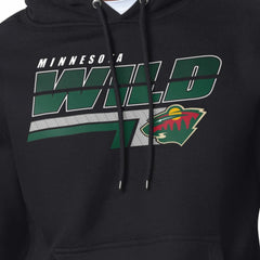 Minnesota Wild Starter Logo Push Fleece Hoodie - Black Hoodies