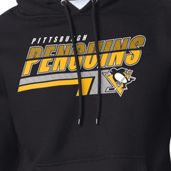 Pittsburgh Penguins Starter Logo Push Fleece Hoodie - Black Hoodies