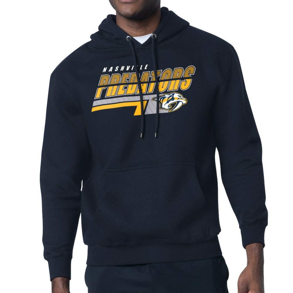 Nashville Predators Starter Logo Push Fleece Hoodie - Navy Hoodies
