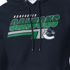 Vancouver Canucks Starter Logo Push Fleece Hoodie - Blue Hoodies