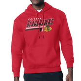 Chicago Blackhawks Starter Logo Push Fleece Hoodie - Red Hoodies