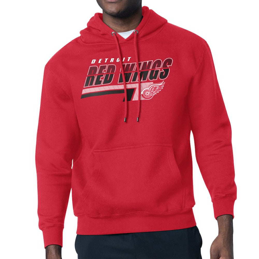 Detroit Red Wings Starter Logo Push Fleece Hoodie - Red Hoodies