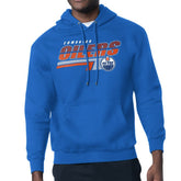 Edmonton Oilers Starter Logo Push Fleece Hoodie - Royal Hoodies