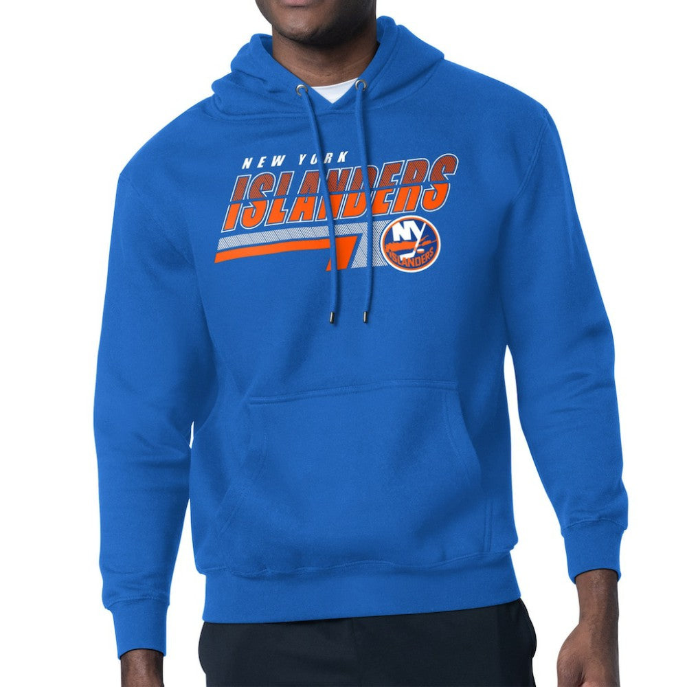 New York Islanders Starter Logo Push Fleece Hoodie - Royal Hoodies
