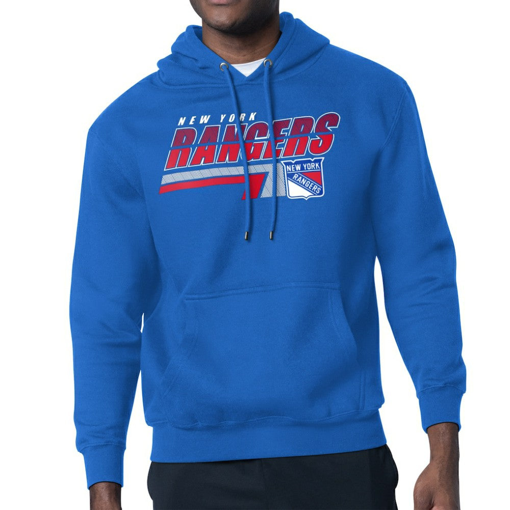 New York Rangers Starter Logo Push Fleece Hoodie - Royal Hoodies
