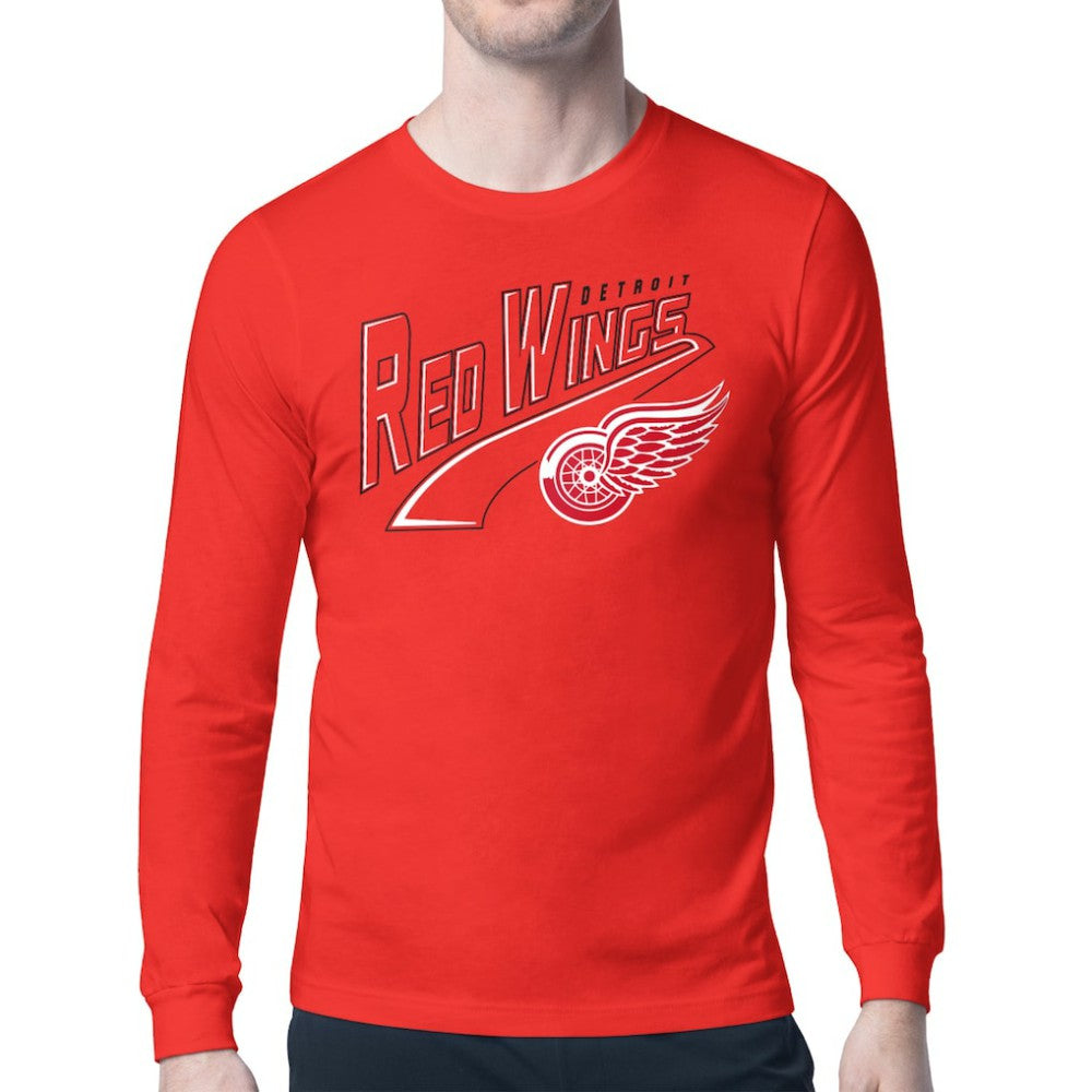 Detroit Red Wings Starter Modern Tailsweep Long Sleeve T-Shirt - Red T-shirts
